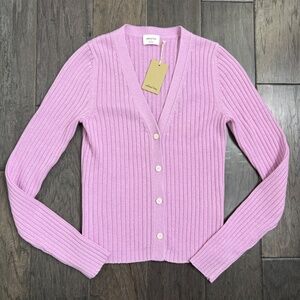 Aritzia Wilfred Free NWT SET Manila Cardigan & Tank Orchid Petal